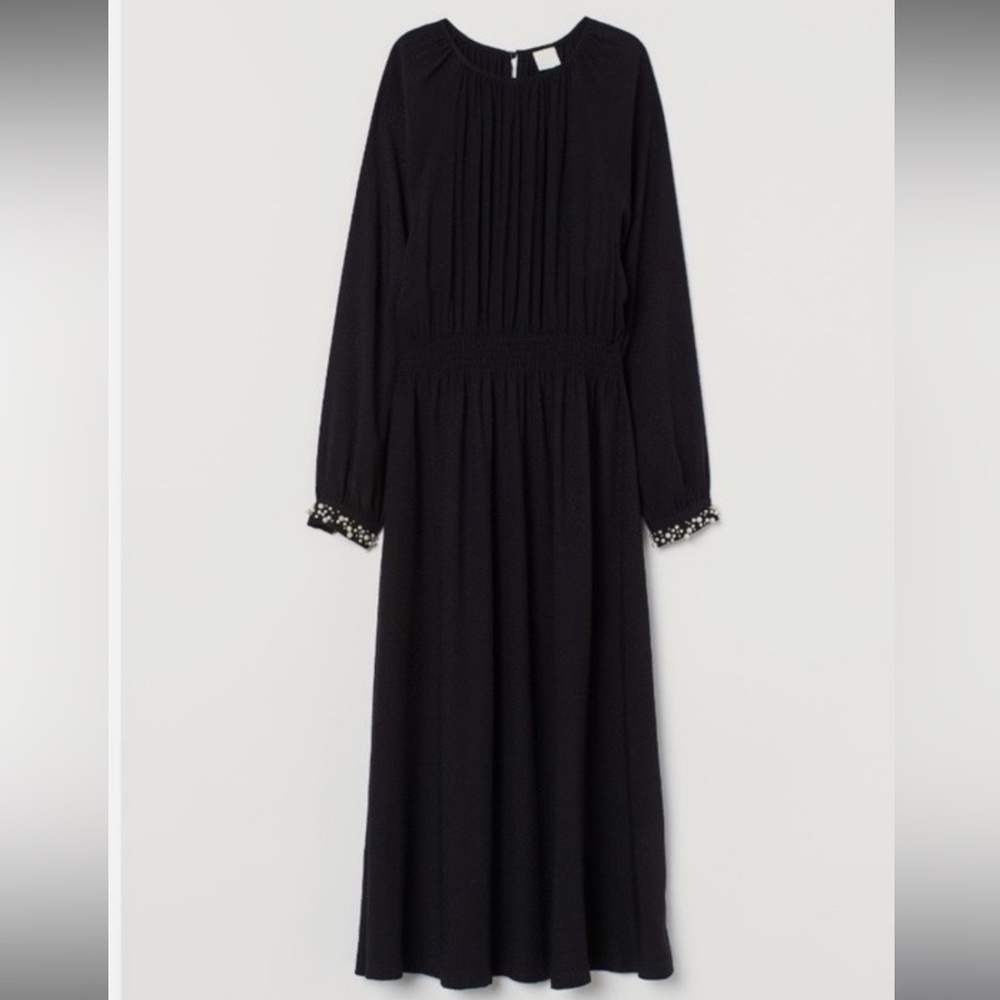 NWT H&M Pearl Trim Maxi Dress